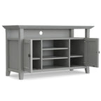 54-Inch Wide Solid Wood Transitional-Style Tv Stand — 54" W X 18.9" D X 31.9" H