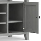 54-Inch Wide Solid Wood Transitional-Style Tv Stand — 54" W X 18.9" D X 31.9" H