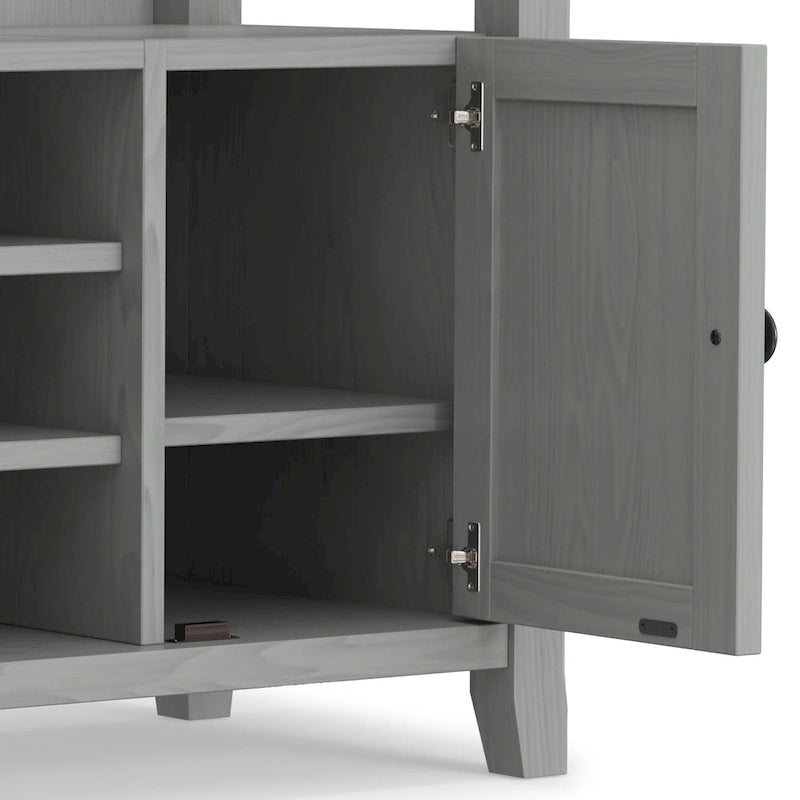 54-Inch Wide Solid Wood Transitional-Style Tv Stand — 54" W X 18.9" D X 31.9" H