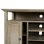54-Inch Wide Solid Wood Transitional-Style Tv Stand — 54" W X 18.9" D X 31.9" H