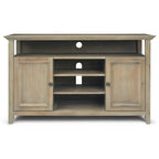 54-Inch Wide Solid Wood Transitional-Style Tv Stand — 54" W X 18.9" D X 31.9" H