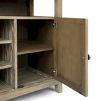 54-Inch Wide Solid Wood Transitional-Style Tv Stand — 54" W X 18.9" D X 31.9" H