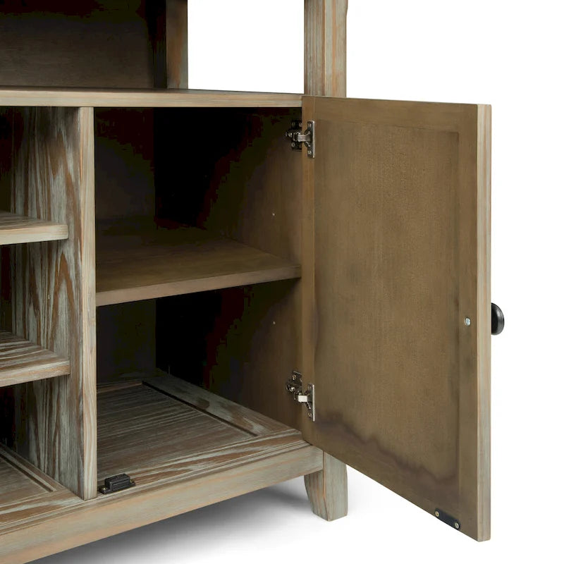 54-Inch Wide Solid Wood Transitional-Style Tv Stand — 54" W X 18.9" D X 31.9" H