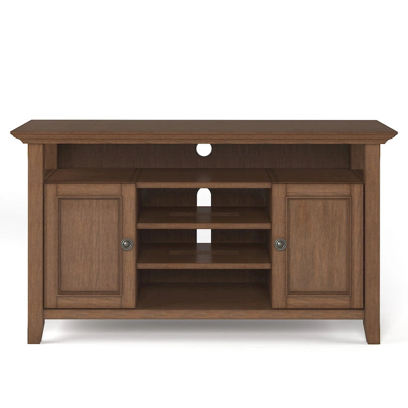 54-Inch Wide Solid Wood Transitional-Style Tv Stand — 54" W X 18.9" D X 31.9" H