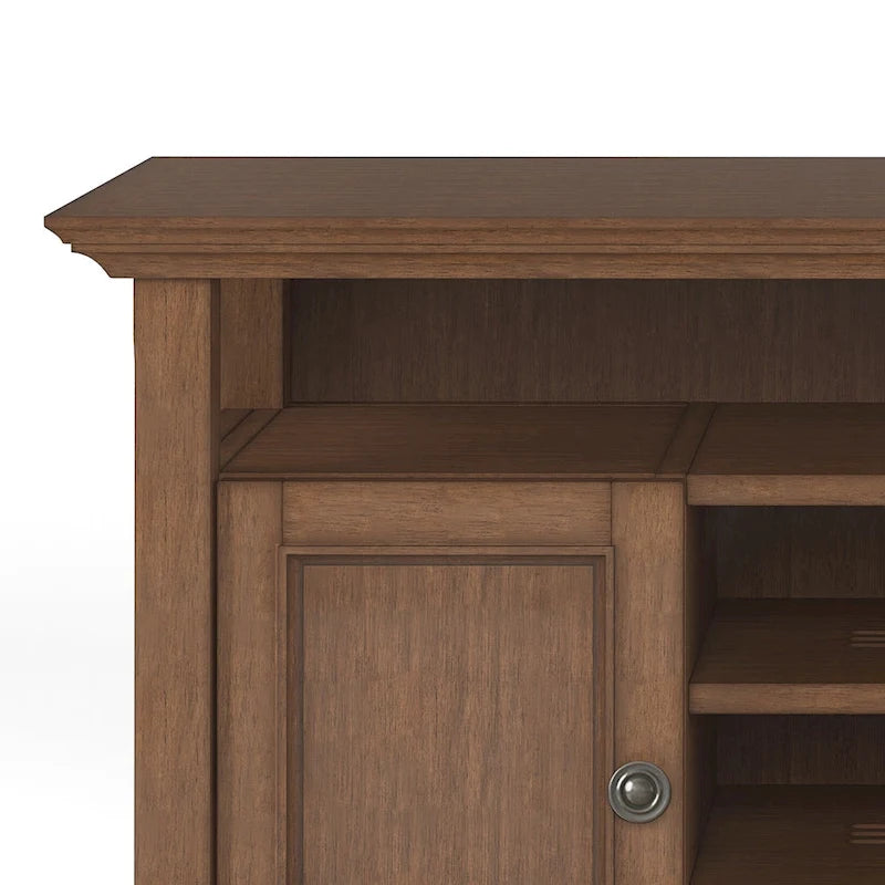 54-Inch Wide Solid Wood Transitional-Style Tv Stand — 54" W X 18.9" D X 31.9" H