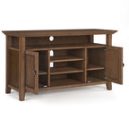 54-Inch Wide Solid Wood Transitional-Style Tv Stand — 54" W X 18.9" D X 31.9" H