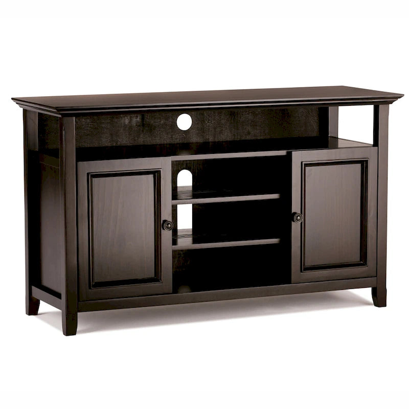 54-Inch Wide Solid Wood Transitional-Style Tv Stand — 54" W X 18.9" D X 31.9" H