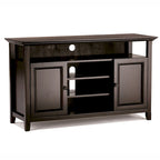 54-Inch Wide Solid Wood Transitional-Style Tv Stand — 54" W X 18.9" D X 31.9" H