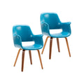 Porthos Home Haro Dining Chairs Set of 2, PU Leather, Bentwood Legs