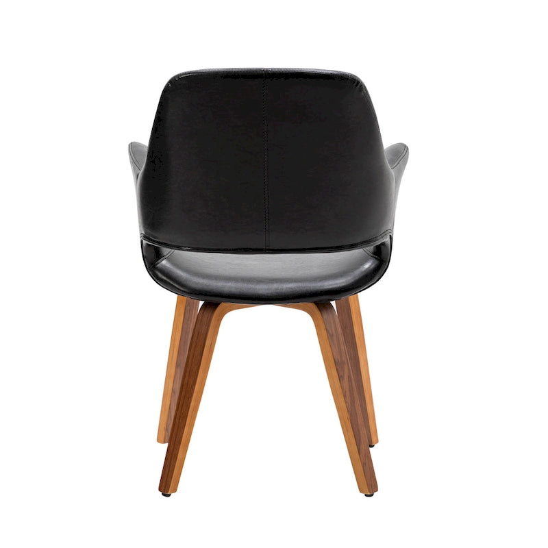 Porthos Home Haro Dining Chairs Set of 2, PU Leather, Bentwood Legs