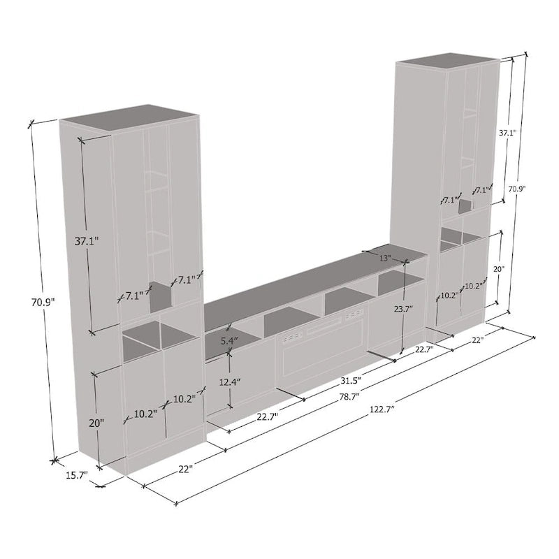 Disparo BL05-BK-BK Entertainment Center