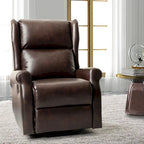 Baksoho Contemporary Faux Leather Swivel Nursery Chair with Metal Base by HULALA HOME