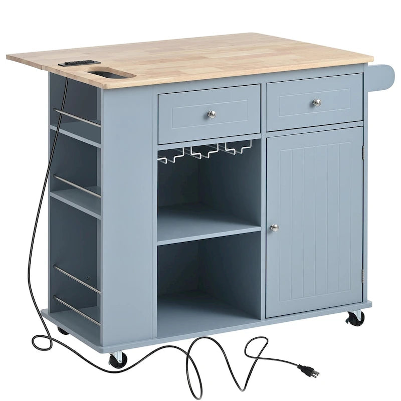 Kitchen Island with Power Outlet