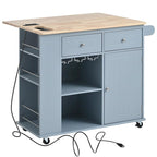 Kitchen Island with Power Outlet