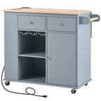 Kitchen Island with Power Outlet