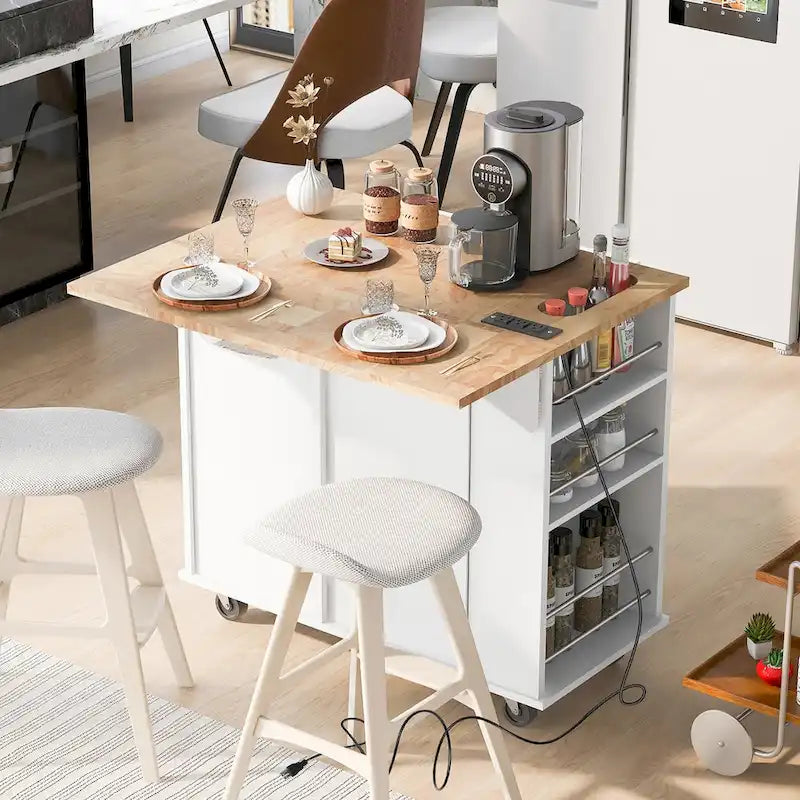 Kitchen Island with Power Outlet