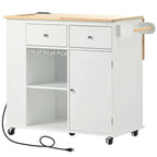Kitchen Island with Power Outlet