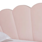 Timila Modern Velvet Upholstered Daybed with Trundle-Light Pink