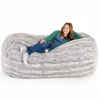 Jaxx Grand Lounger 7 Foot Bean Bag Sofa For Adults - Luxe Faux Fur