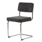 Rye Studio Corduroy Dining Chairs with Chrome Legs, Set of 2