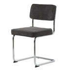 Rye Studio Corduroy Dining Chairs with Chrome Legs, Set of 2