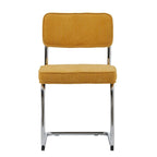Rye Studio Corduroy Dining Chairs with Chrome Legs, Set of 2