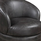 Faux Leather Swivel Lounge Chair