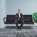 Kinbor Waiting Room Chair Office Chair, Reception Bench Guest Chair for Airport, Office, Salon, Bank, Hospital