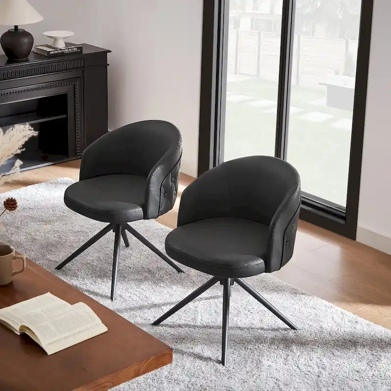 Art Leon Faux Leather Swivel Home Office Chair