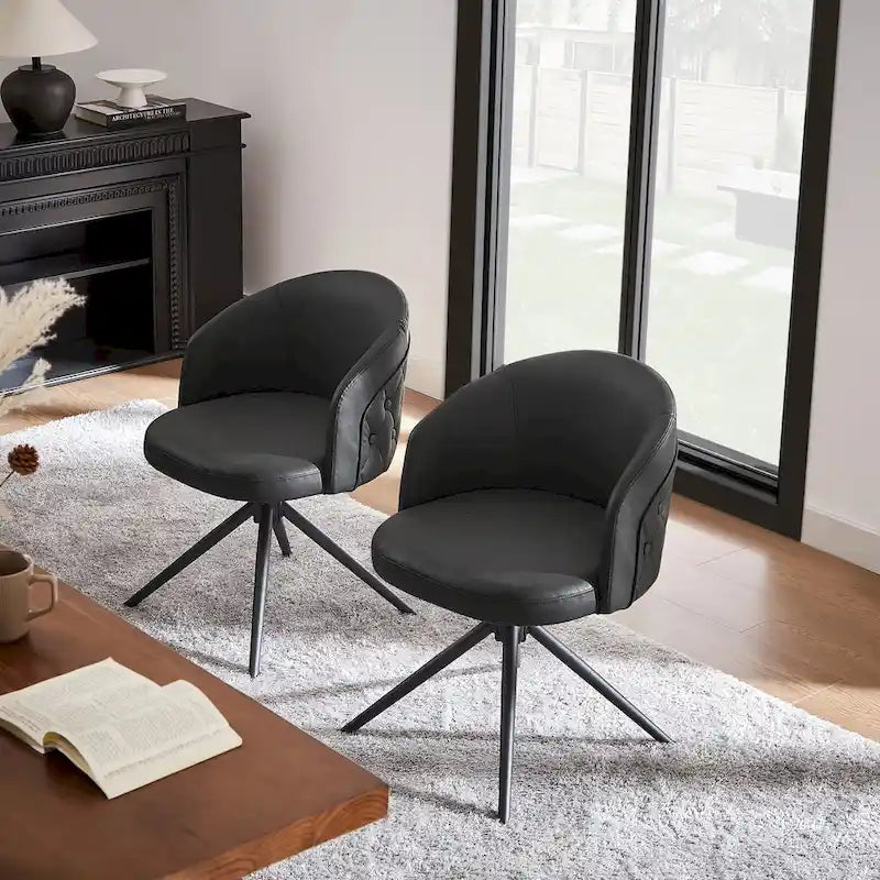 Art Leon Faux Leather Swivel Home Office Chair