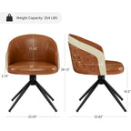 Art Leon Faux Leather Swivel Home Office Chair