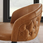 Art Leon Faux Leather Swivel Home Office Chair