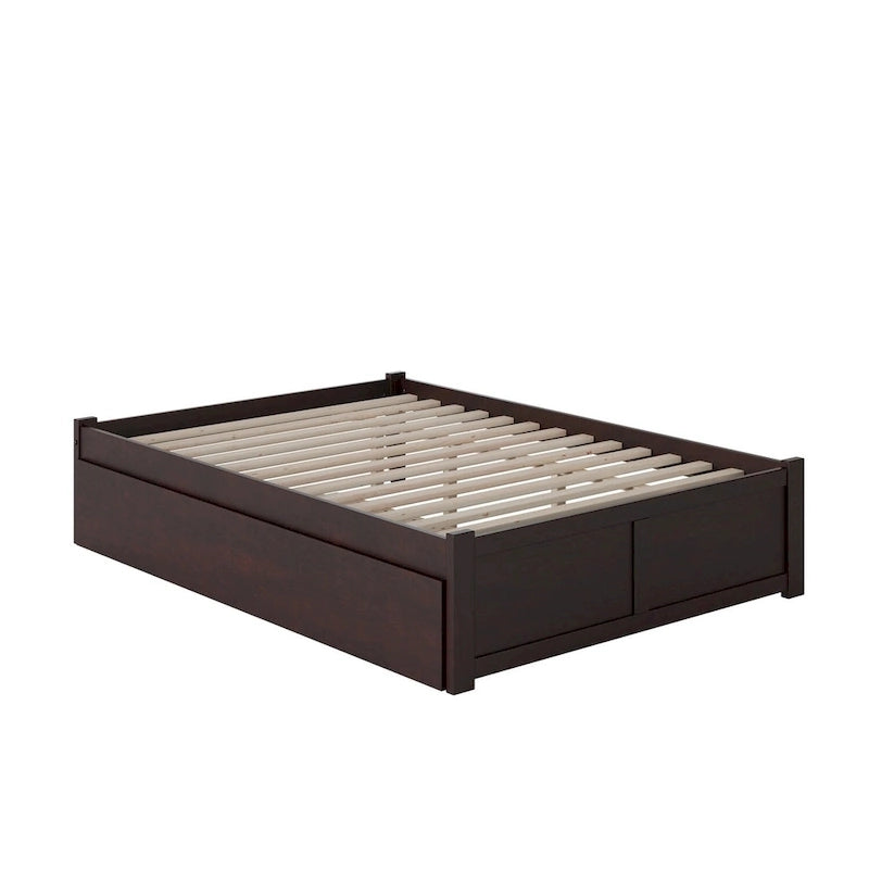 AFI Concord Wood King Platform Bed with Twin XL Trundle
