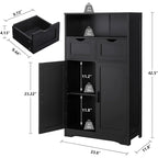 Floor Storage Cabinet with 2 Doors - 11.8D x 23.6W x 42.5H