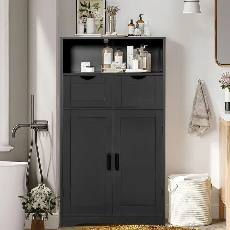 Floor Storage Cabinet with 2 Doors - 11.8D x 23.6W x 42.5H
