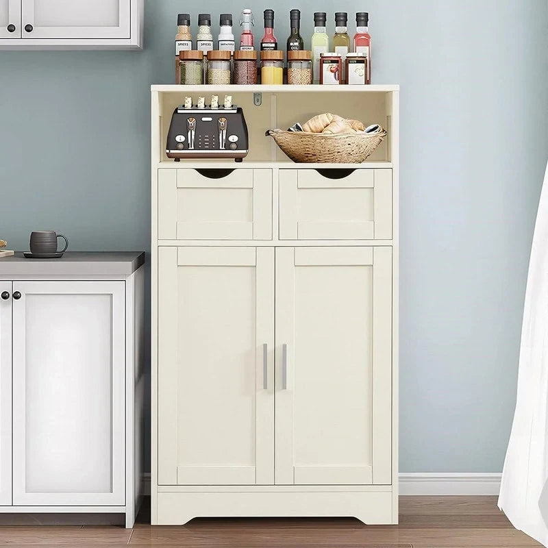 Floor Storage Cabinet with 2 Doors - 11.8D x 23.6W x 42.5H