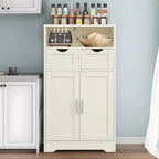 Floor Storage Cabinet with 2 Doors - 11.8D x 23.6W x 42.5H