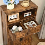Floor Storage Cabinet with 2 Doors - 11.8D x 23.6W x 42.5H