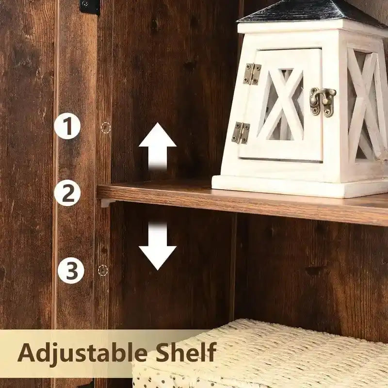 Floor Storage Cabinet with 2 Doors - 11.8D x 23.6W x 42.5H