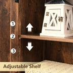 Floor Storage Cabinet with 2 Doors - 11.8D x 23.6W x 42.5H