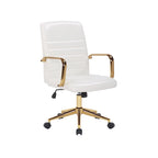 Porthos Home Franco Swivel Office Chair, PU Leather, Roller Wheels