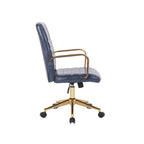 Porthos Home Franco Swivel Office Chair, PU Leather, Roller Wheels