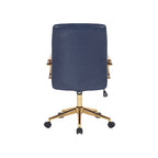 Porthos Home Franco Swivel Office Chair, PU Leather, Roller Wheels