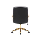 Porthos Home Franco Swivel Office Chair, PU Leather, Roller Wheels