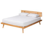 Rustic Brown Solid Wood Platform Bed