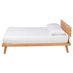 Rustic Brown Solid Wood Platform Bed