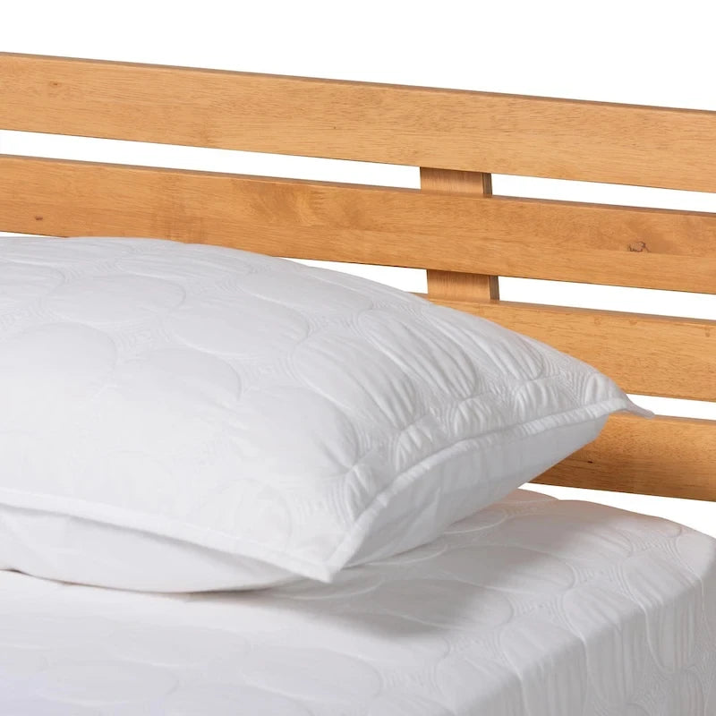 Rustic Brown Solid Wood Platform Bed