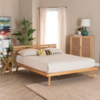 Rustic Brown Solid Wood Platform Bed