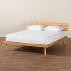 Rustic Brown Solid Wood Platform Bed