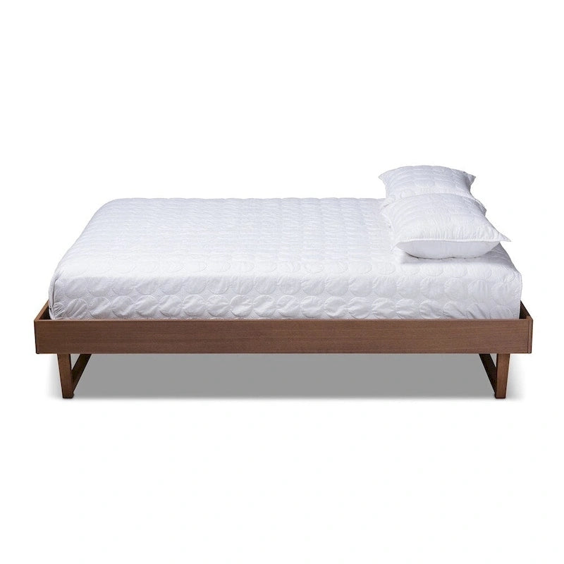 Mid-Century Modern Style Platform Bed Frame